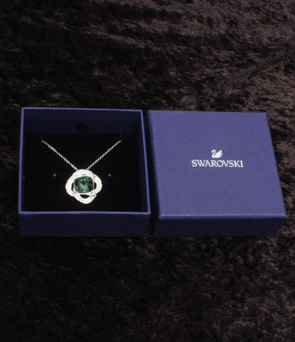 美品 SWAROVSKI ネックレス フラワーモチーフ レディース スワロフスキー
