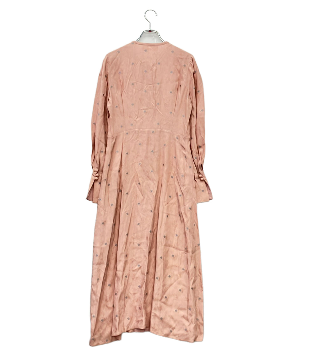 Mame Kurogouchi 長袖ワンピース 小花柄 20SS Pedicel Jacquard Dress MM20PS-DR704 レディース SIZE 1 (S) マメクロゴウチ
