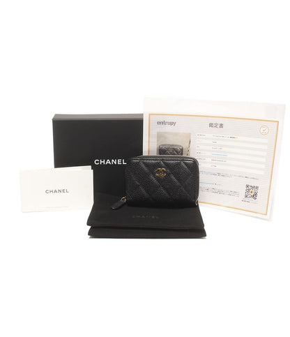 CHANEL コインケース ゴールド金具 クラシック ジップ コインパース マトラッセ レディース シャネル
