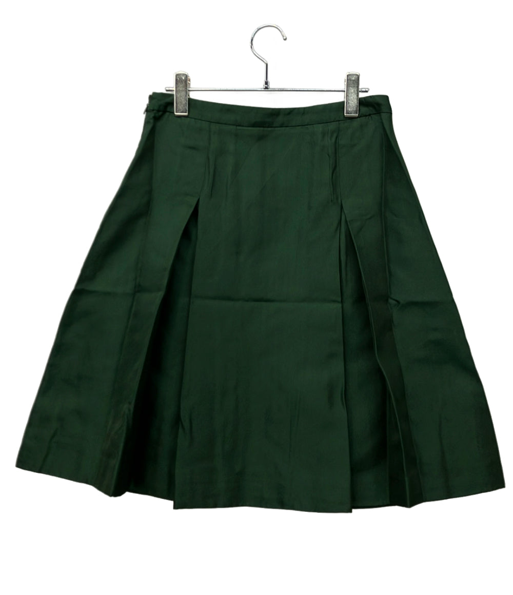 PRADA プリーツフレアスカート グリーンカラー 2017年 レディース SIZE 38 (M) プラダ