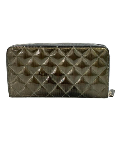 シャネル ラウンドファスナー長財布 シルバー金具 レディース CHANEL