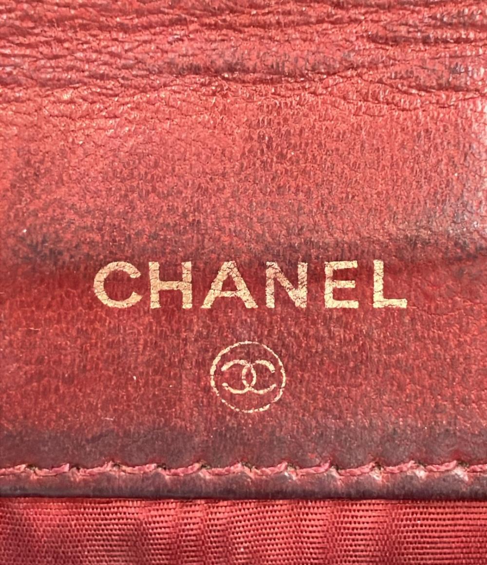 訳あり シャネル 三つ折り財布 キャビアスキン レディース CHANEL