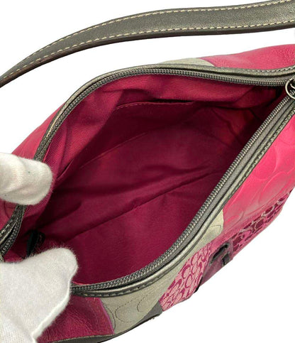 美品 COACH ハンドバッグ アクセサリーポーチ パッチワーク レディース コーチ