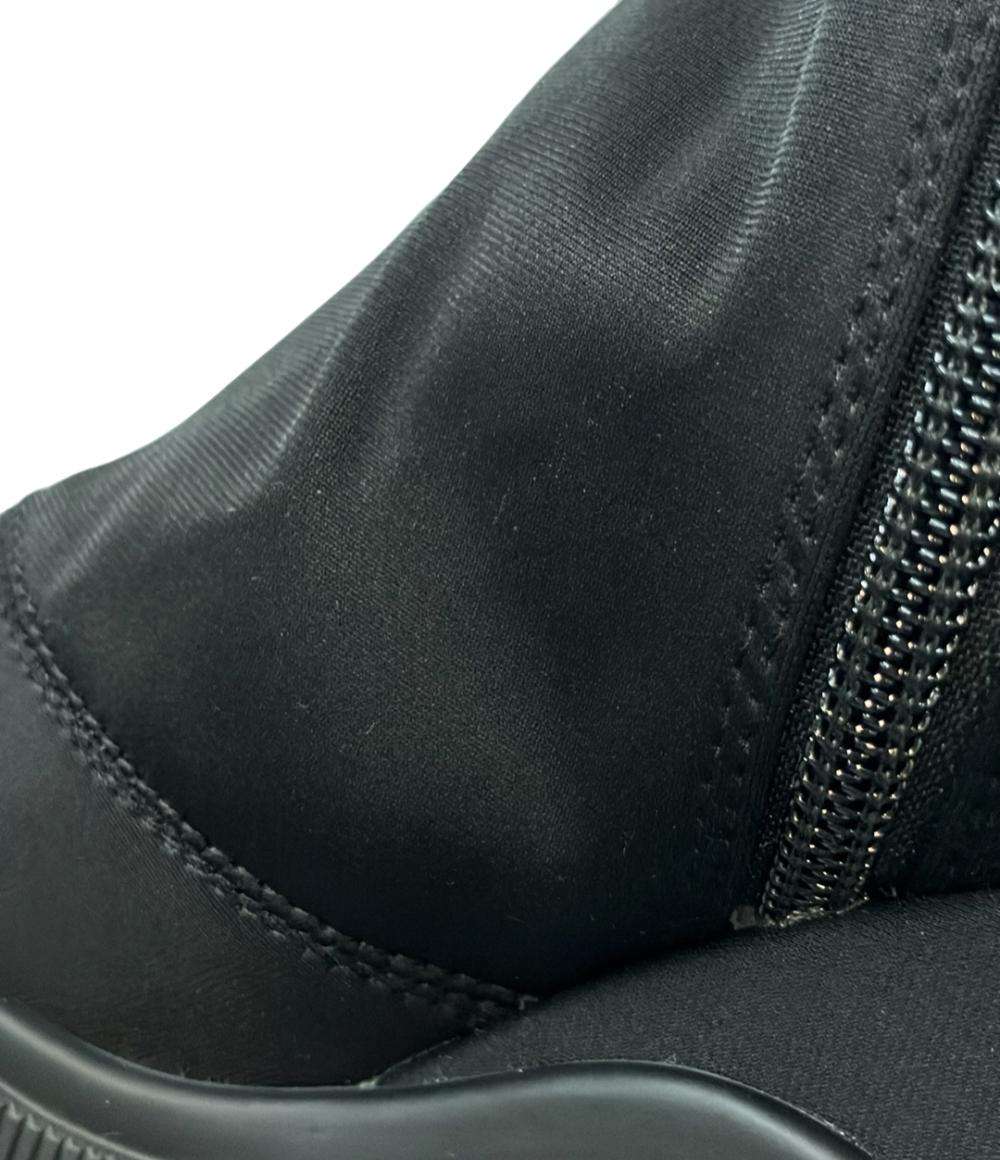 美品 イエロ 厚底ニーハイロングブーツ ダブル スニーカー ロング 