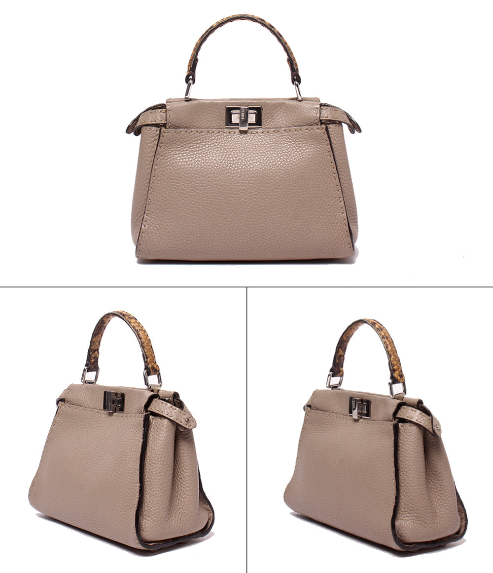 FENDI ハンドバッグ セレリア ピーカブー ミニ パイソン 8BN244