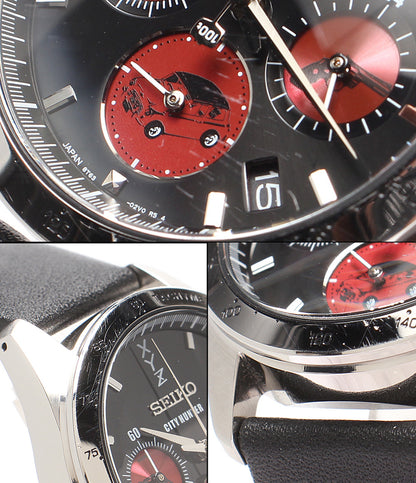SEIKO 腕時計×シティハンター クオーツ ブラック 8T63-02P0 メンズ セイコー