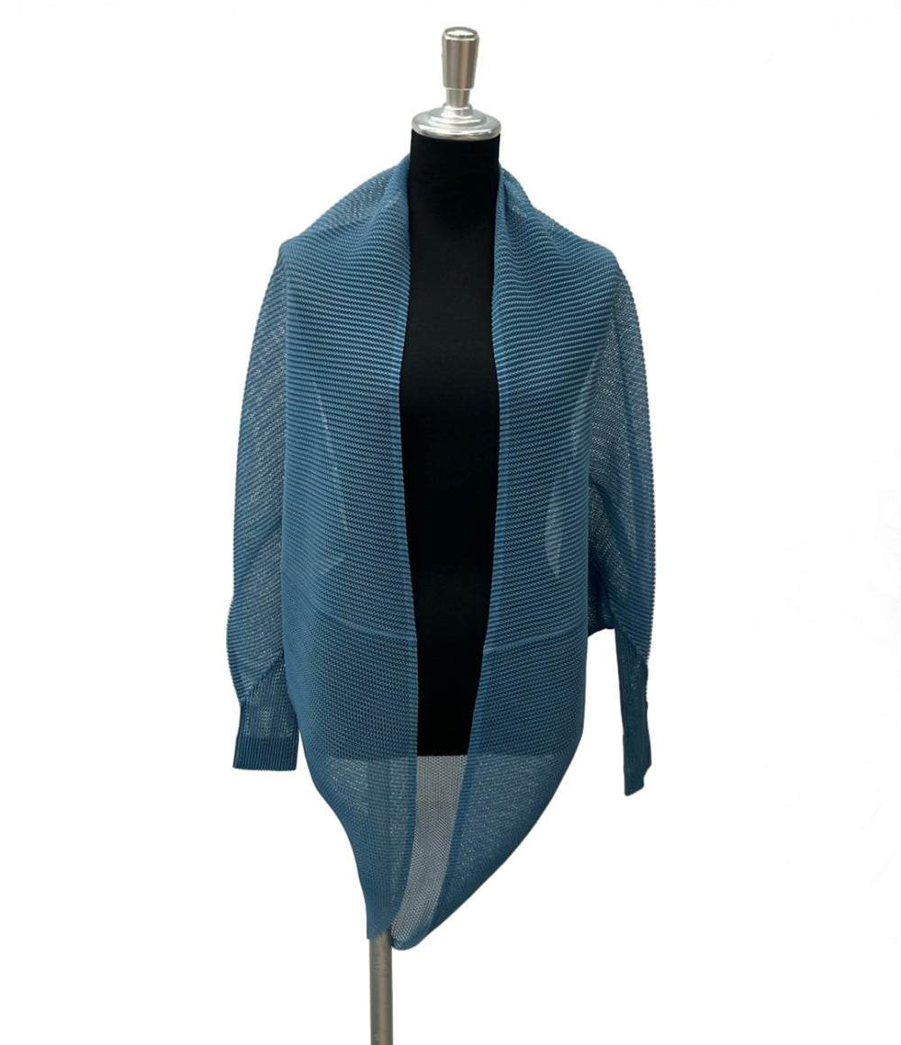 美品 PLEATS PLEASE 長袖カーディガン メッシュボレロ PP51-F0263 レディース プリーツプリーズ