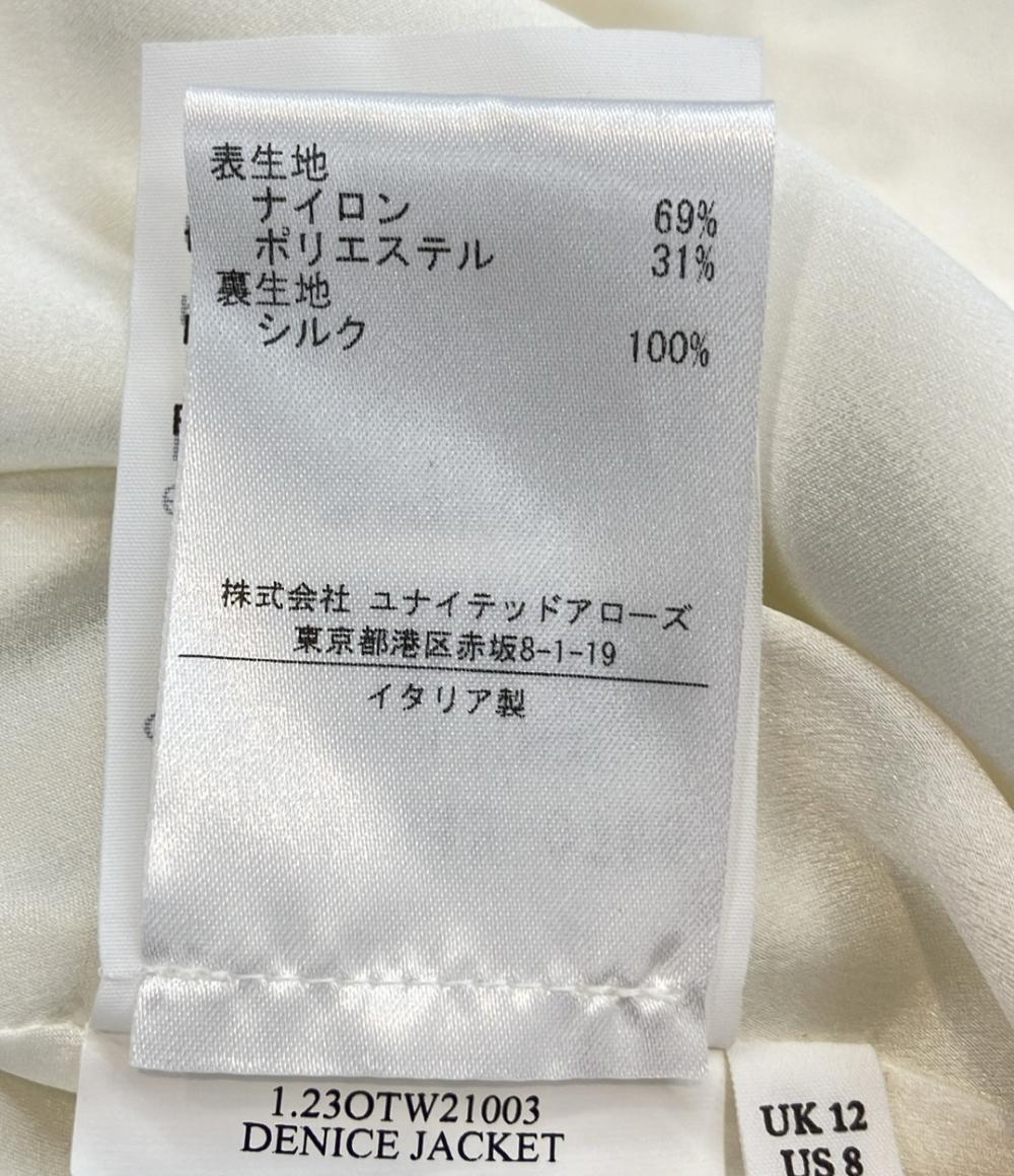 美品 CECILIE BAHNSEN ブルゾン 花柄 クロップド  ジップアップ ジャガード織 ボンバー 長袖 DENICE JACKET レディース SIZE UK12 (L)