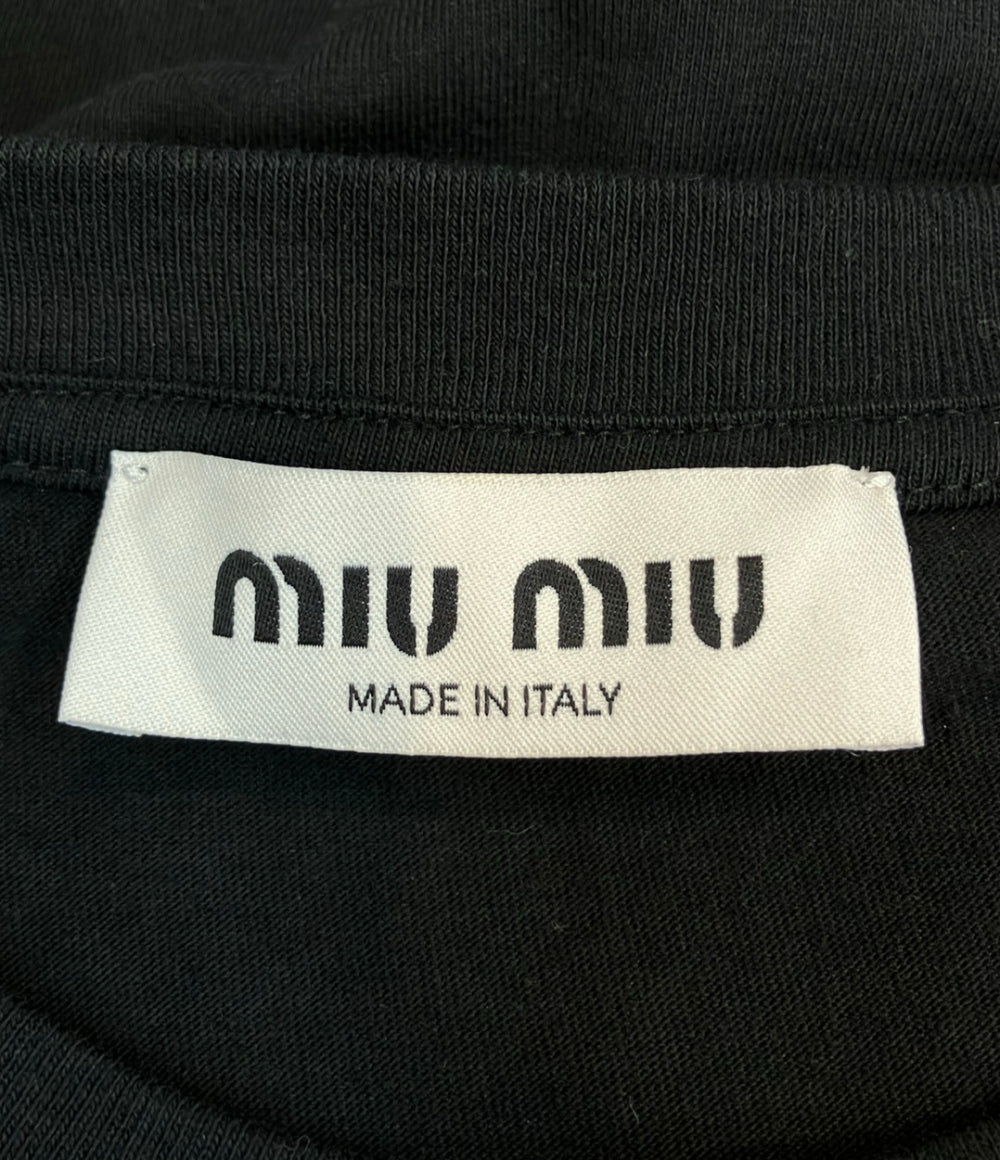Miu Miu 長袖Tシャツ ロゴ MJL949 232 104N レディース SIZE S ミュウ ミュウ