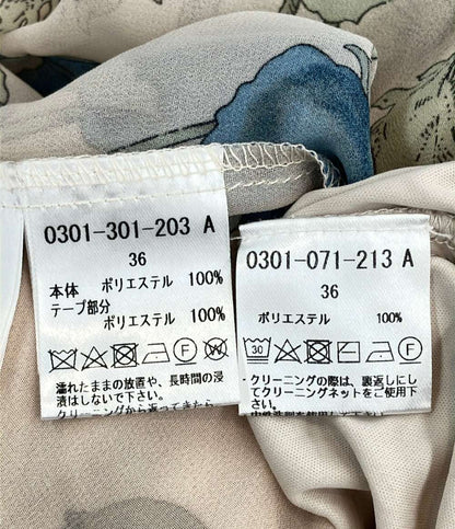 Sov. 長袖ワンピース フラワープリント レディース SIZE 36 (S) ソブ