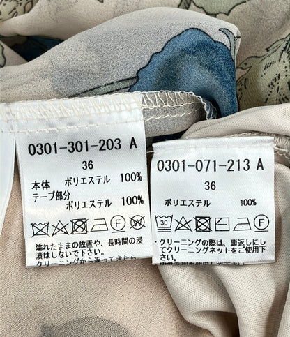 Sov. 長袖ワンピース フラワープリント レディース SIZE 36 (S) ソブ