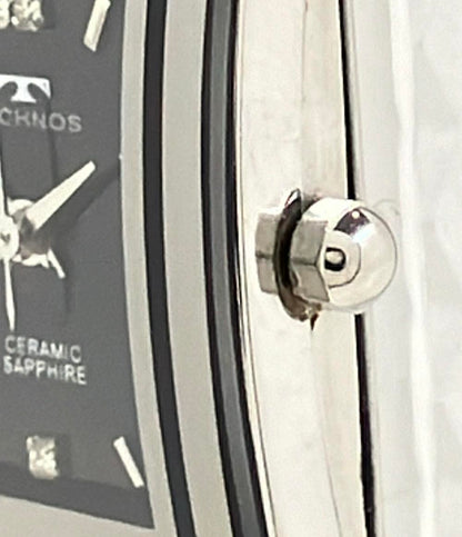 テクノス ③-33  602 TECHNOS腕時計 クオーツ ブラック t レディース