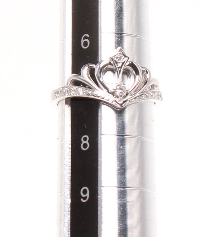 美品 Samantha Tiara リング 指輪 K18WG ダイヤ 0.09ct ティアラモチーフ レディース SIZE 7号 サマンサティアラ