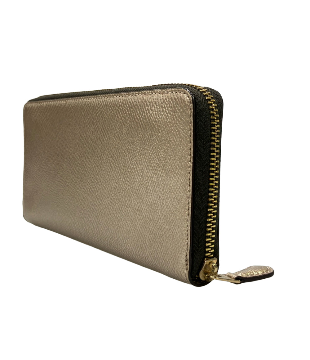 美品 COACH ラウンドファスナー長財布 F21068 レディース コーチ