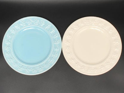 美品 ウエッジウッド プレート 大皿 2点セット 27cm フェスティビティ アイボリー ブルー WEDGWOOD