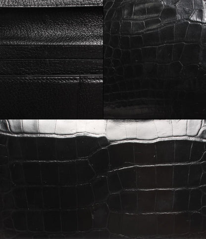 エルメス 長財布  □J刻印 フレミング クロコダイル アリゲーター メンズ HERMES