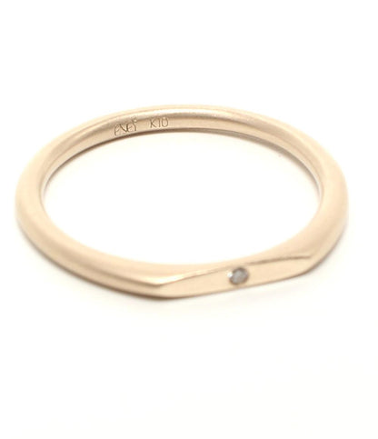 美品 ENEY リング 指輪 K10 ダイヤ レディース SIZE 9号 エネイ