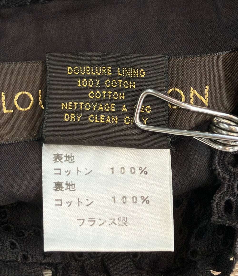 訳あり LOUIS VUITTON スタンドカラー半袖ブラウス レディース SIZE 36 (S) ルイ・ヴィトン
