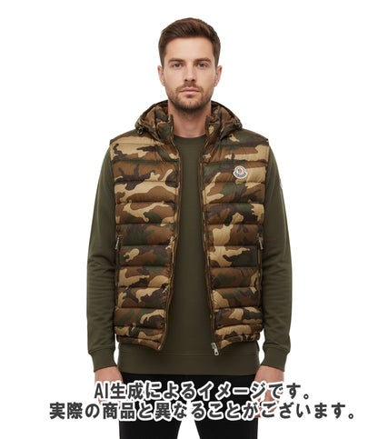 MONCLER ダウンベストPATRICK GILET カモフラ 迷彩 インポート メンズ SIZE 2 (M) モンクレール