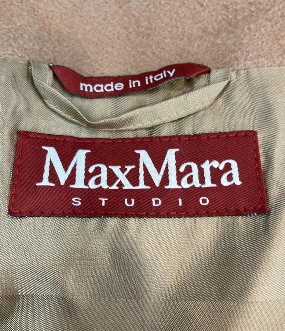 MAX MARA STUDIO フーデッドコート バージンウール キャメル ファー 60862813 レディース SIZE 36 (XS) マックスマーラステュディオ