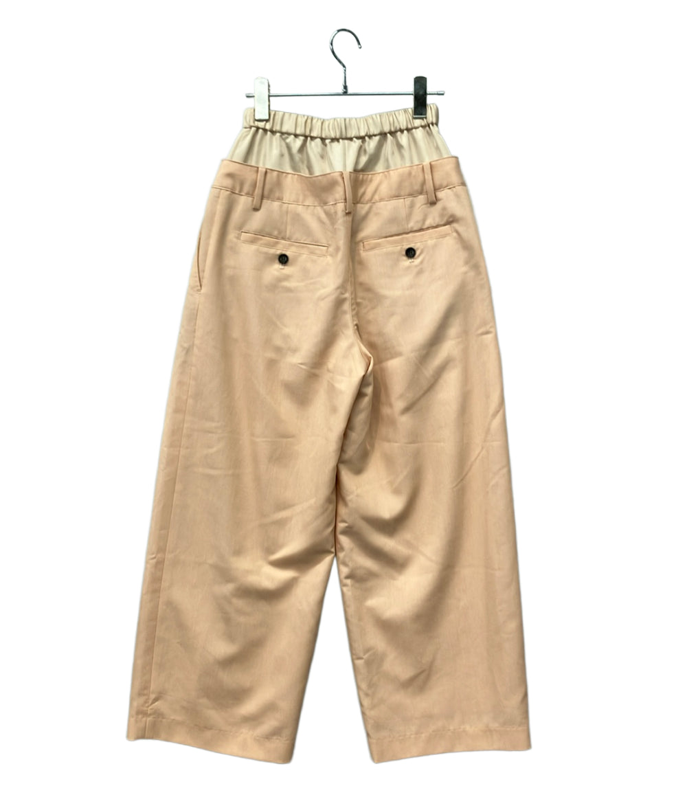 美品 CLANE ロングパンツ ライトピンク 10110-7093 レディース SIZE 0 (S) クラネ