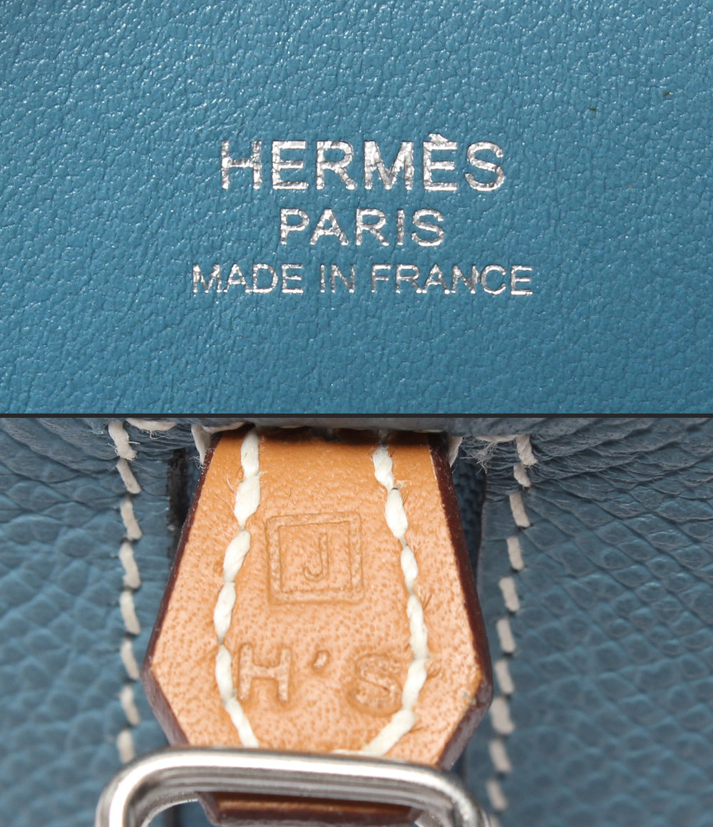 HERMES ハンドバッグ シルバー金具 □J刻印 ヴォーエプソン ミニプリュム レディース エルメス