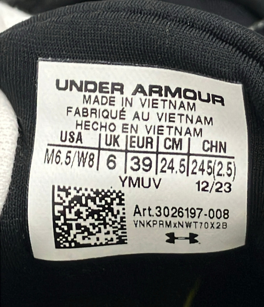 美品 UNDER ARMOUR ローカットスニーカー UA Flow Slipspeed Trainer 3026197-008 レディース SIZE 24.5 アンダーアーマー