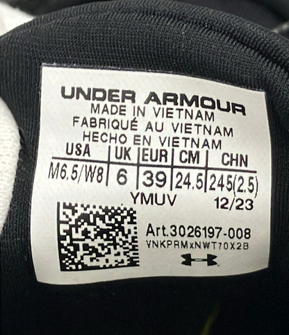 美品 UNDER ARMOUR ローカットスニーカー UA Flow Slipspeed Trainer 3026197-008 レディース SIZE 24.5 アンダーアーマー