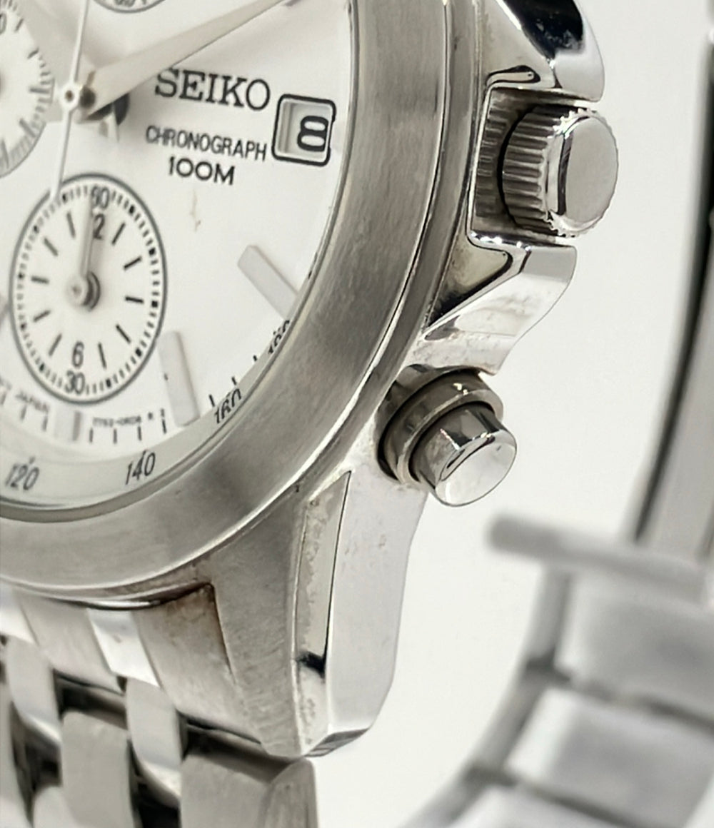 SEIKO 腕時計 クオーツ シルバー 7T92-0LH0 メンズ セイコー – Rehello