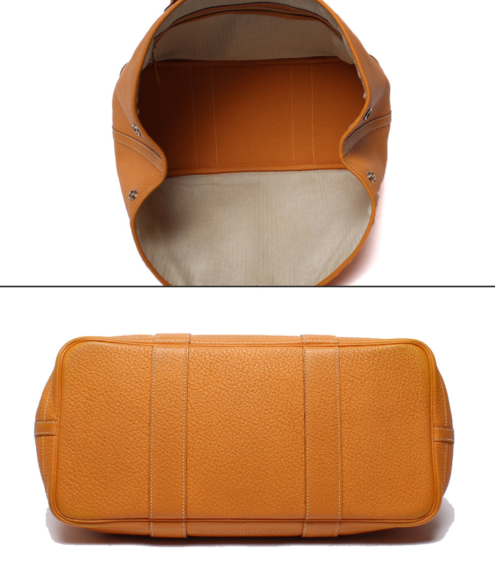 HERMES トートバッグ ハンドバッグ □P刻印 シルバー金具 ガーデンパーティPM 36 トリヨンクレマンス レディース エルメス