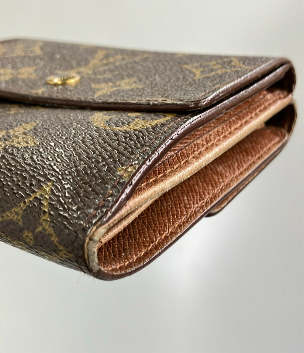 LOUIS VUITTON ダブルホック 二つ折り財布 ポルトモネ ビエ カルトクレディ モノグラム M61652 レディース ルイ・ヴィトン