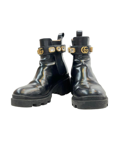 訳あり グッチ サイドゴアブーツ ビジュー レディース SIZE 37 (L) GUCCI