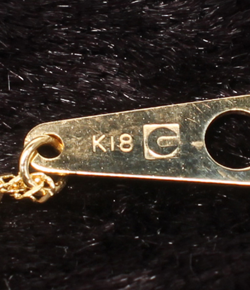 美品 ネックレス K18 パール7.2mm レディース
