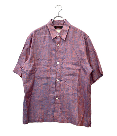 CABaN 半袖シャツ ネル リネン 59-05-01-05005 メンズ SIZE L キャバン
