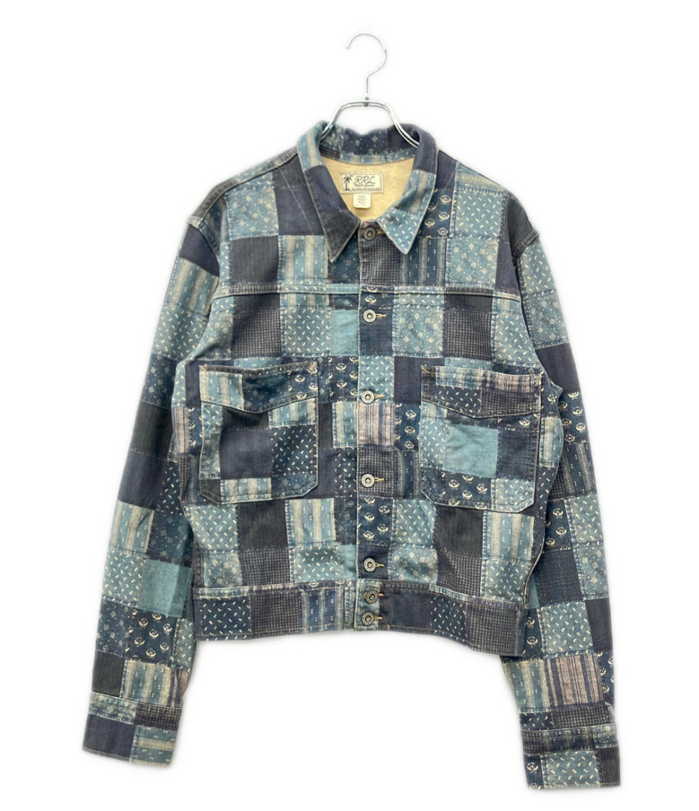 RRL Ralph Lauren パッチワークプリント ジャージー ジャケット メンズ SIZE S ダブルアールエル ラルフローレン