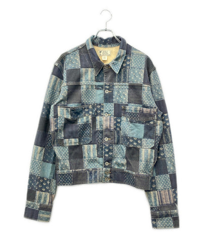 RRL Ralph Lauren パッチワークプリント ジャージー ジャケット メンズ SIZE S ダブルアールエル ラルフローレン
