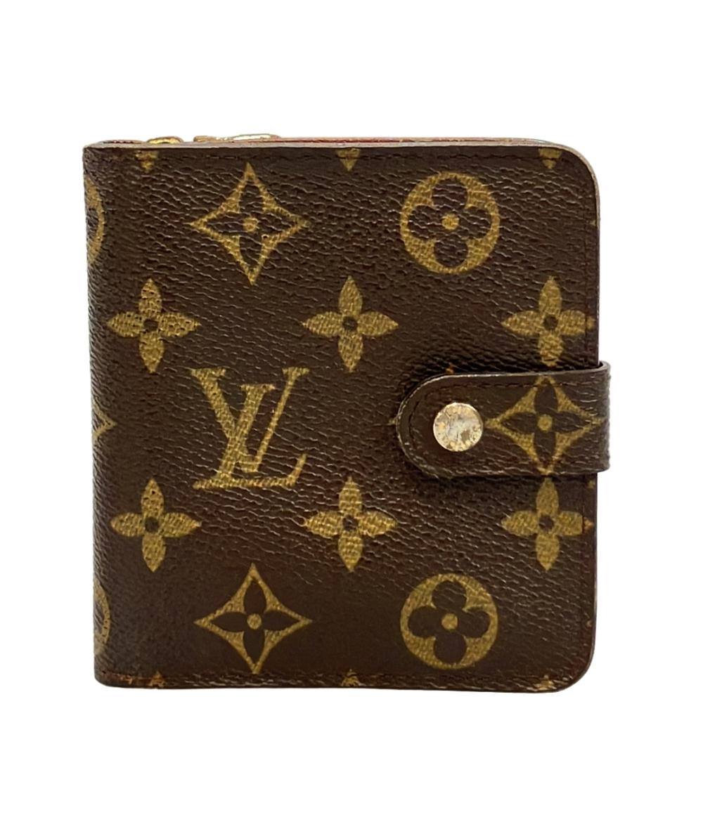 LOUIS VUITTON 二つ折り財布 コンパクト ジップ モノグラム M61667 レディース メンズ ルイ・ヴィトン