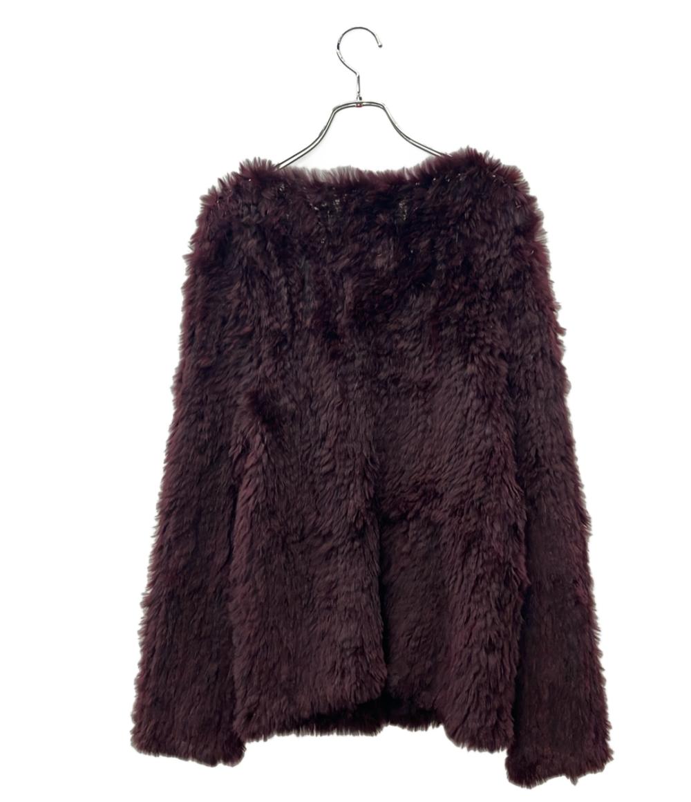 SAGA FUR コート ポンチョ カシミヤ100% ブルーフォックス ラビット J