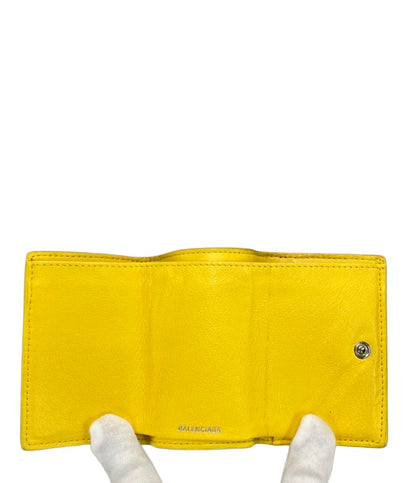BALENCIAGA 三つ折り財布 レザー ペーパーミニ 391446 7155 レディース バレンシアガ