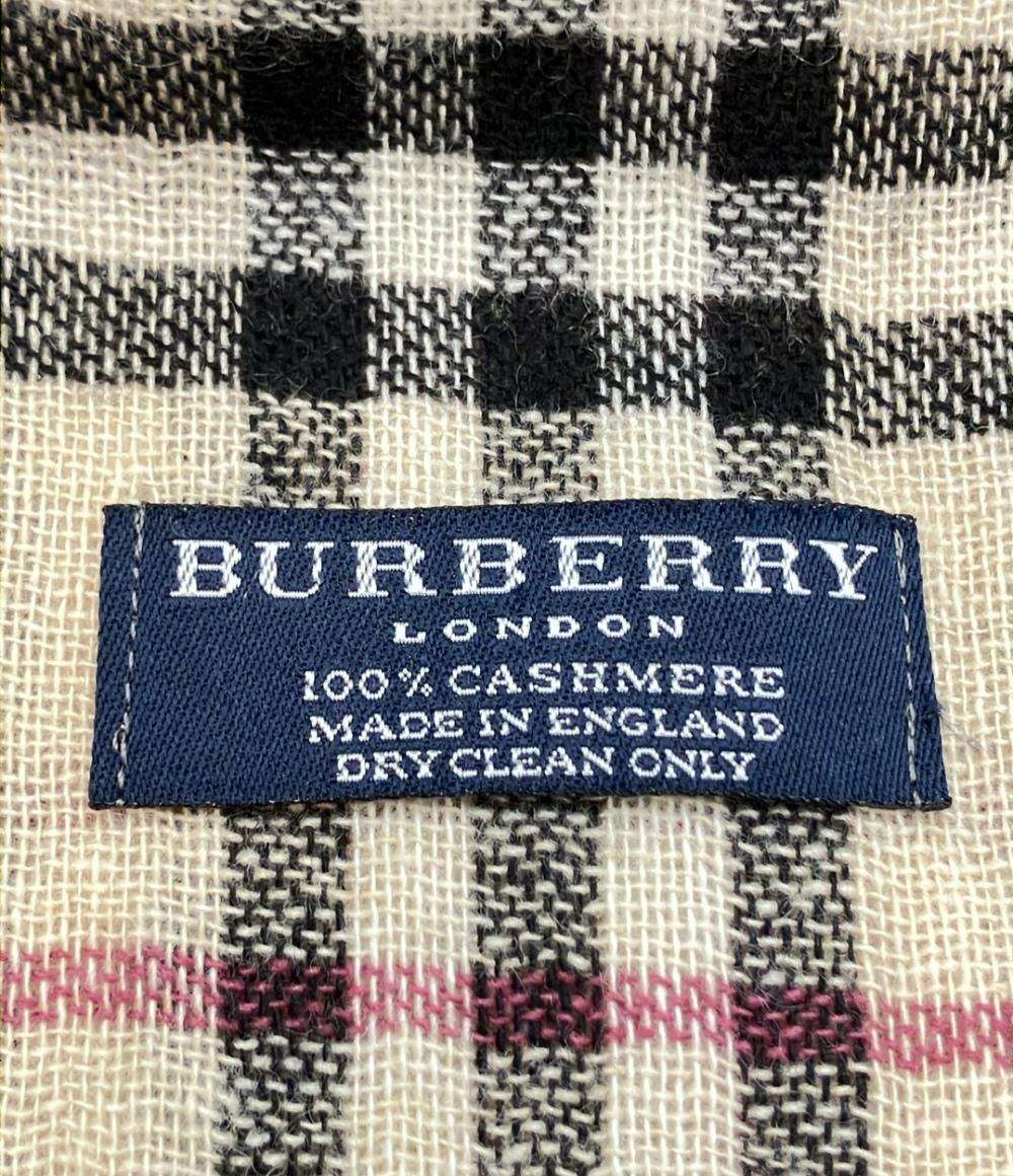 美品 BURBERRY 大判ストール カシミヤ100% ノバチェック レディース