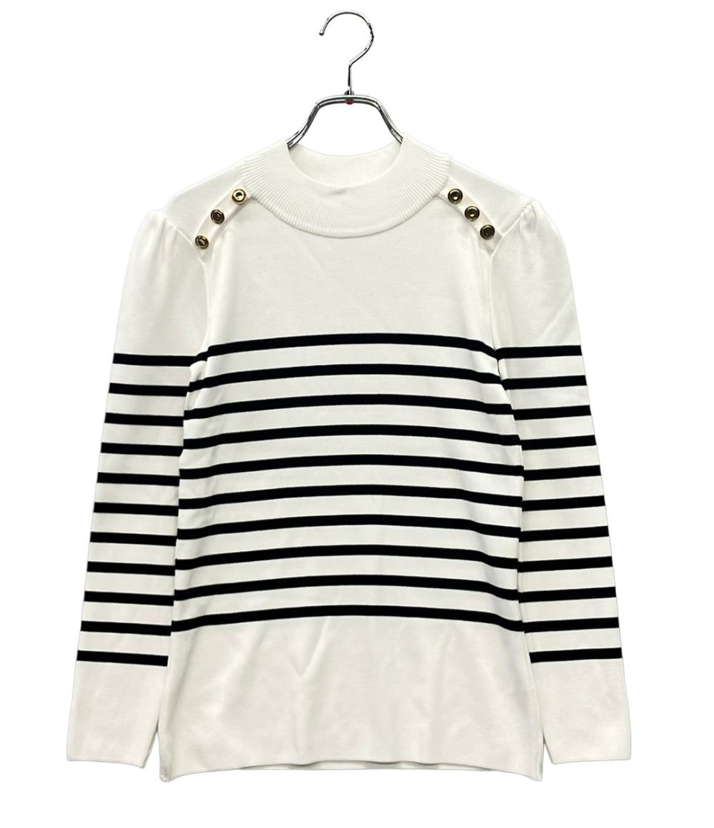 美品 BORDERS at BALCONY 長袖ニット BD2121-1B-02 レディース SIZE 38 (M) ボーダーズ アット バルコニー