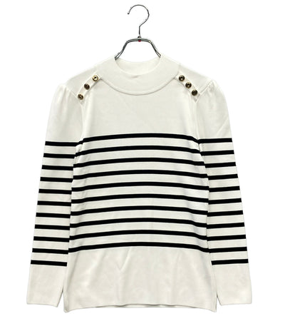 美品 BORDERS at BALCONY 長袖ニット BD2121-1B-02 レディース SIZE 38 (M) ボーダーズ アット バルコニー