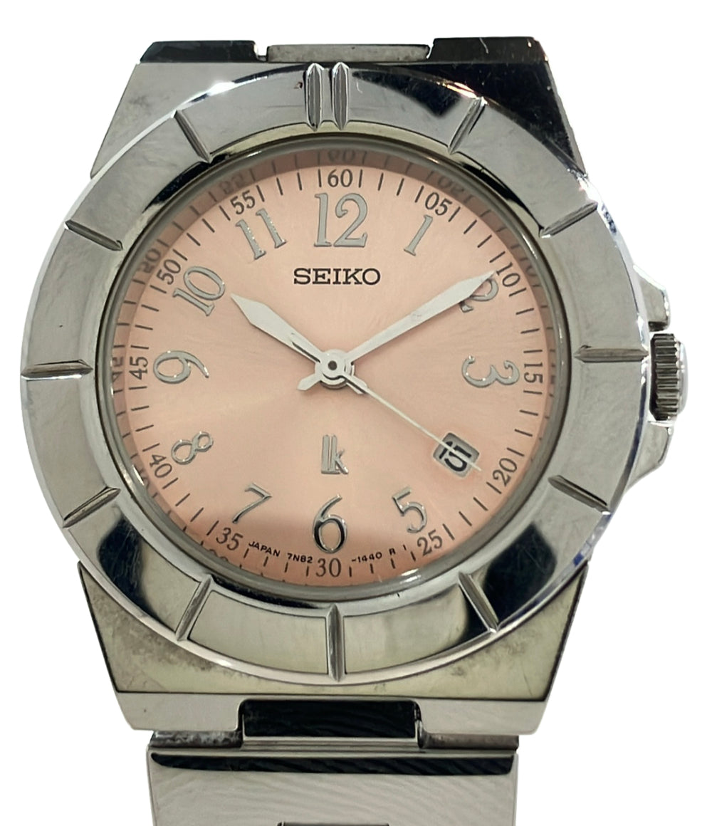 SEIKO 腕時計 lk ルキア クオーツ オレンジ 7N82-0620 レディース セイコー