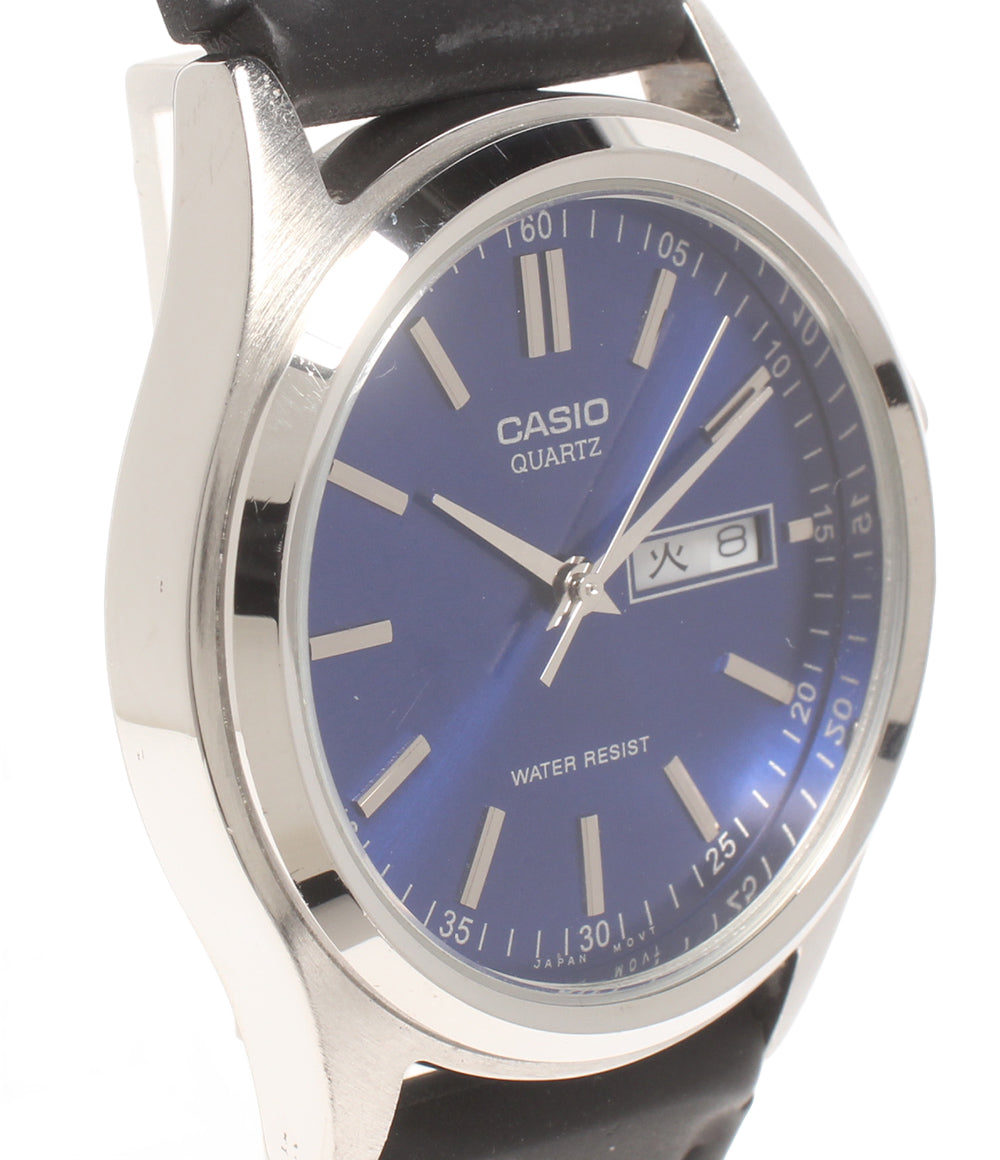 美品 CASIO 腕時計 スタンダード クオーツ ブルー系 MTP-1239DJ メンズ カシオ