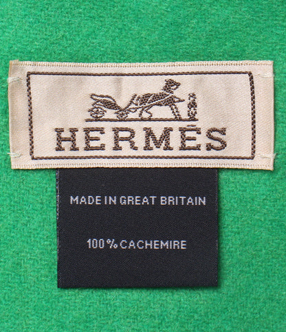 美品 HERMES マフラー カシミア100% Hエコセ レクトヴェルソ メンズ レディース エルメス