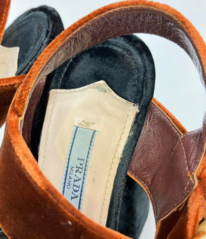 プラダ ベルベットサンダル レディース SIZE 35 (XS) PRADA