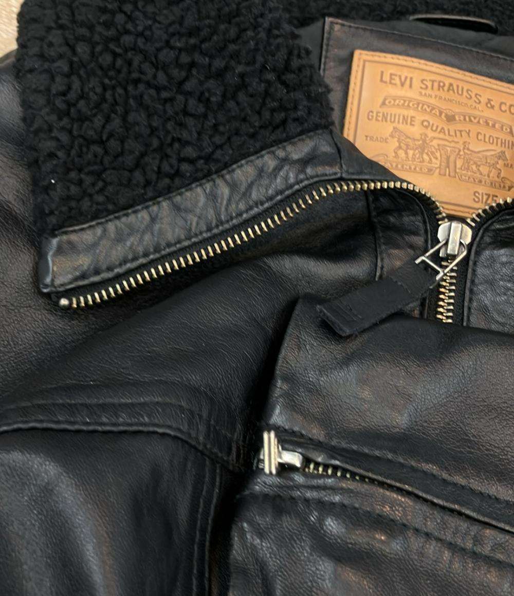 Levi's レザージャケット ブルゾン 裏地キルティング ポリエステル ラムレザー ボア CRUZ LEATHER SHERPA JACKET A8564-0000 メンズ SIZE XL