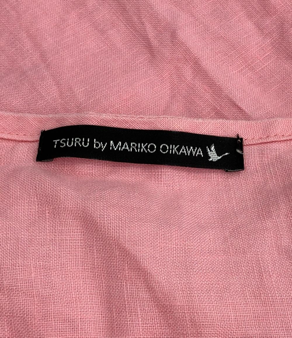 ツルバイマリコオイカワ 半袖リネンワンピース レディース SIZE F (M) Tsuru by Mariko Oikawa