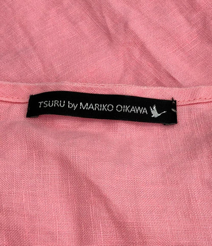 ツルバイマリコオイカワ 半袖リネンワンピース レディース SIZE F (M) Tsuru by Mariko Oikawa