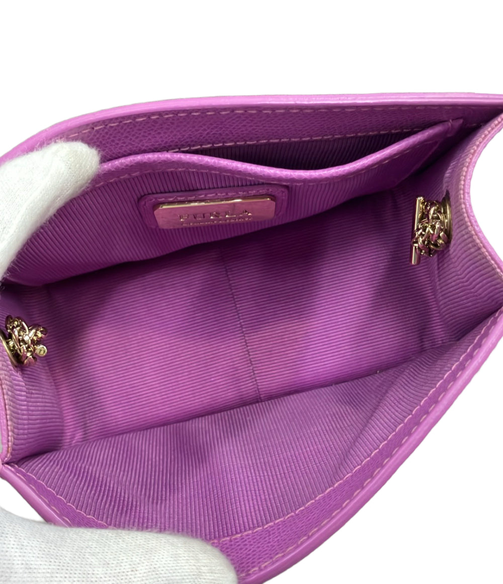 美品 FURLA ショルダーバッグ 斜め掛け チェーン レディース フルラ